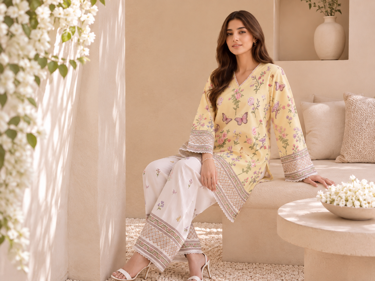 Meher Floral Lawn Co-ord Set
