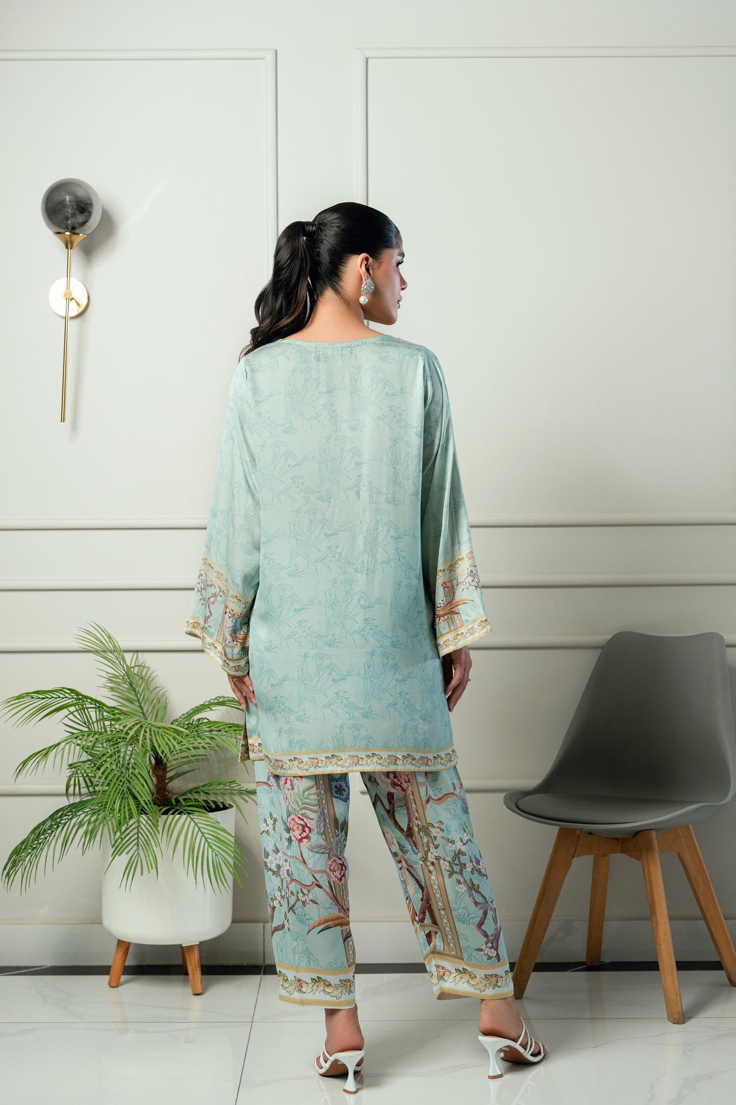 Morning Dew - Pastel & Pink printed 2 piece