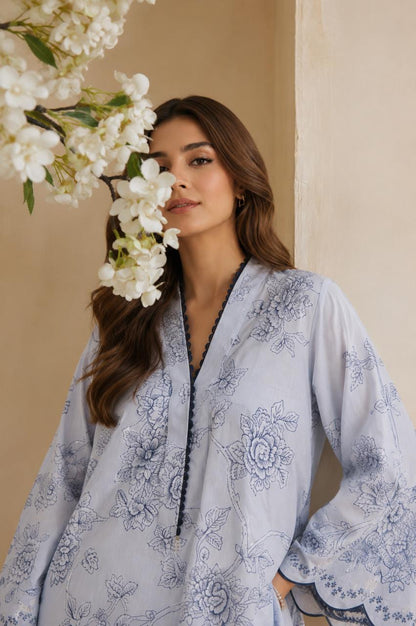 Ayla Blue Floral Lawn Co-ord Set